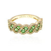 9K AAA Tanzanian Tsavorite Gold Ring (de Melo)