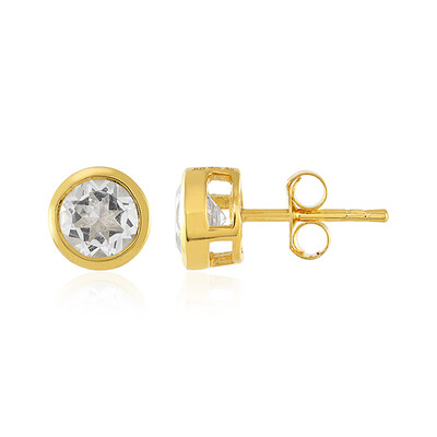 White Topaz Silver Earrings