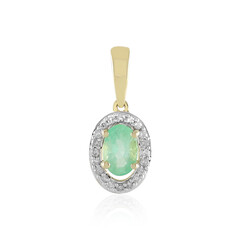 9K Colombian Emerald Gold Pendant