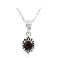 Garnet Silver Necklace