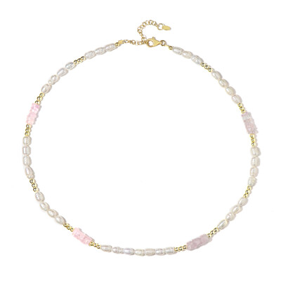 Madagascan Morganite Silver Necklace (Riya)