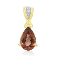 9K Red Apatite Gold Pendant