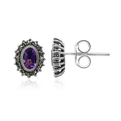 Amethyst Silver Earrings