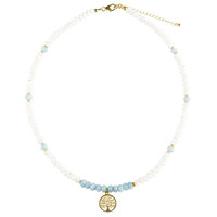 Aquamarine Silver Necklace