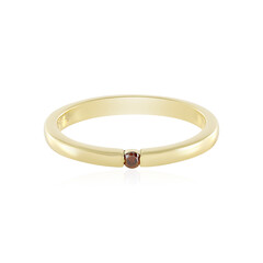 I2 Red Diamond Silver Ring