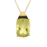 Lemon Quartz Silver Necklace