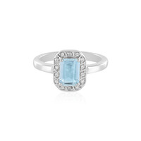 Aquamarine Silver Ring