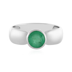 Colombian Emerald Silver Ring