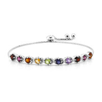 Garnet Silver Bracelet