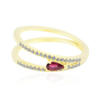 9K AAA Brazilian Rubelite Gold Ring (de Melo)