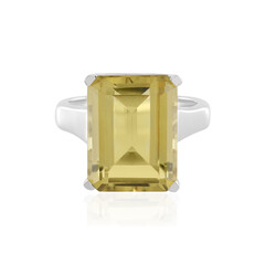 Lemon Quartz Silver Ring