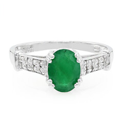Bahia Emerald Silver Ring