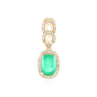 14K Russian Emerald Gold Pendant (AMAYANI)