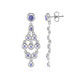 Tanzanite Silver Earrings