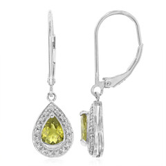 Cuprian Tourmaline Silver Earrings