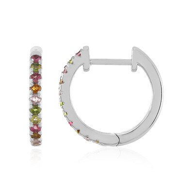 Fancy Tourmaline Silver Earrings