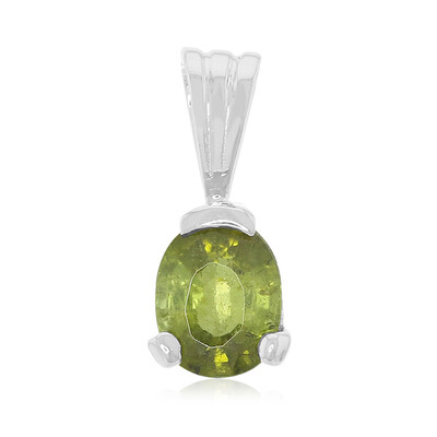 Cuprian Tourmaline Silver Pendant