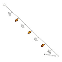 Baltic Amber Silver Bracelet