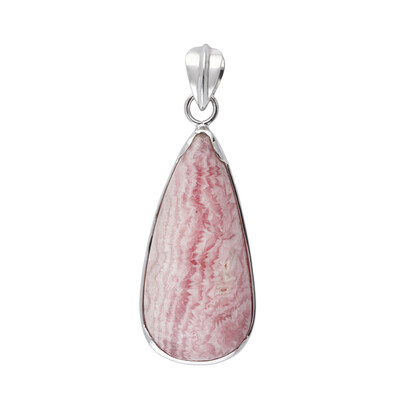 Rhodochrosite Silver Pendant (Bali Barong)