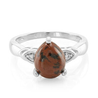 Mahogany Obsidian Silver Ring