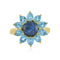 Blue Star Sapphire Silver Ring