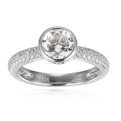 White Topaz Silver Ring(Adela Silber)