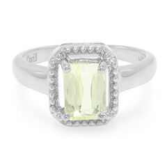 Canary Kunzite Silver Ring