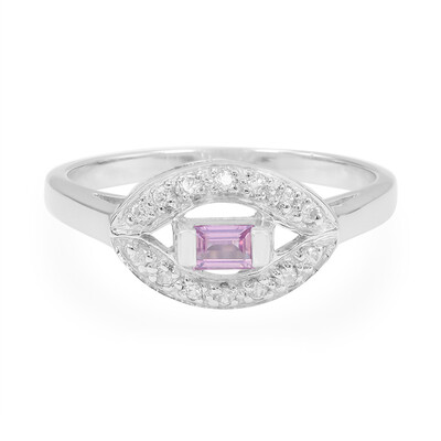 Pink Sapphire Silver Ring