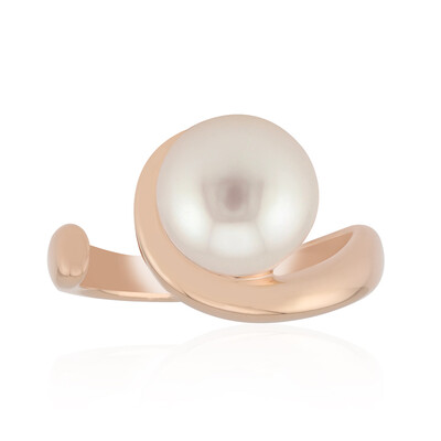 White Freshwater Pearl Silver Ring (TPC)
