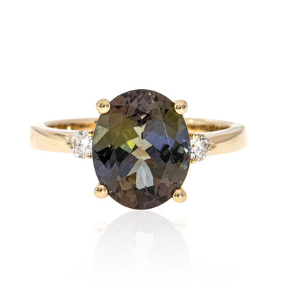 14K Unheated Tanzanite Gold Ring (CIRARI)