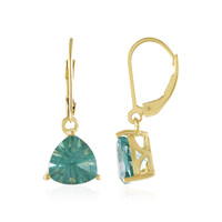 Green Fluorite Silver Earrings