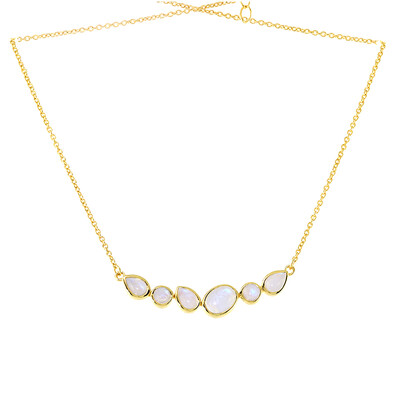 Rainbow Moonstone Silver Necklace