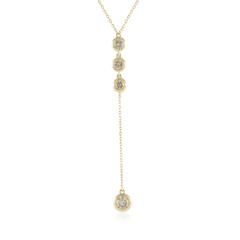 9K I2 Champagne Diamond Gold Necklace (de Melo)