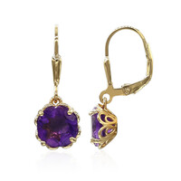 Zambian Amethyst Silver Earrings
