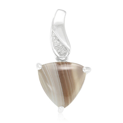 Botswana Agate Silver Pendant
