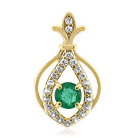 Zambian Emerald Silver Pendant