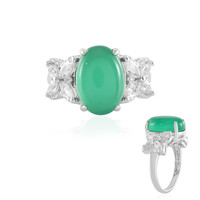 Green Onyx Silver Ring