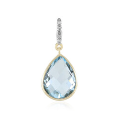 9K Sky Blue Topaz Gold Pendant