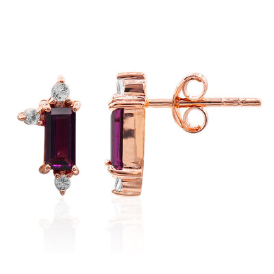 Rhodolite Silver Earrings