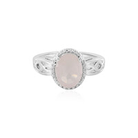 Rose Quartz Silver Ring