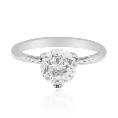 White Topaz Silver Ring