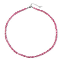 Pink Tourmaline Silver Necklace
