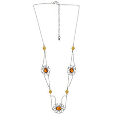 Baltic Amber Silver Necklace