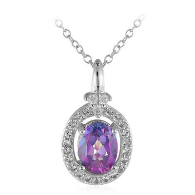 Mystic Topaz Silver Necklace