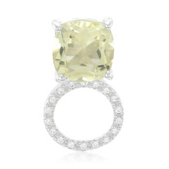 Lemon Citrine Silver Pendant