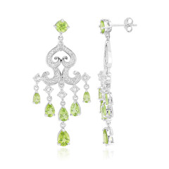 Burmese Peridot Silver Earrings
