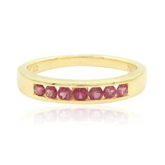 18K Red Beryl Gold Ring