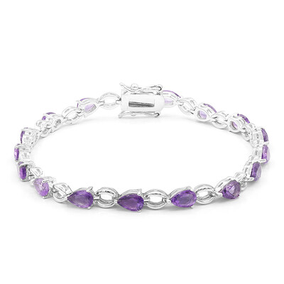 Zambian Amethyst Silver Bracelet