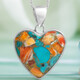 Multi Gem Silver Pendant