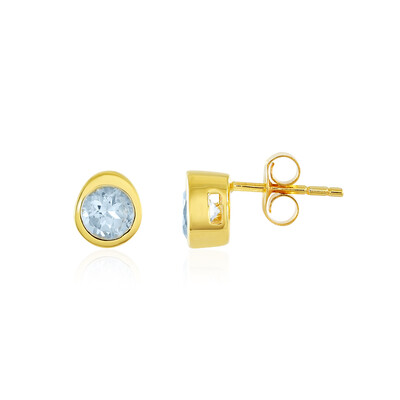 Sky Blue Topaz Silver Earrings